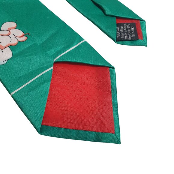 Santa Football Holiday Necktie Hallmark Traditions Vintage Christmas Tie Gift - Picture 5 of 5